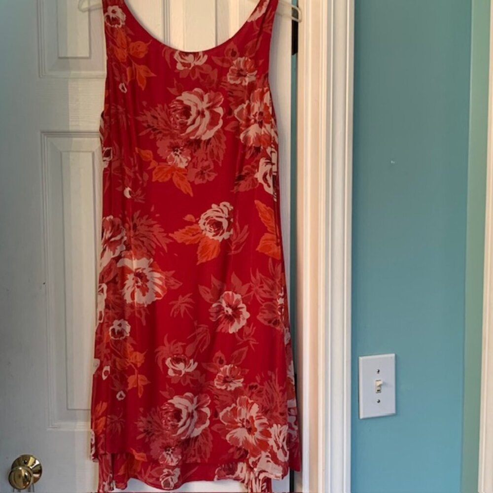 April Cornell flowery dress with lining.